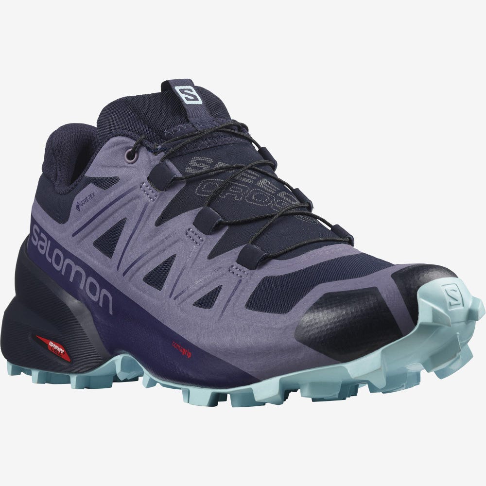 Salomon SPEEDCROSS 5 GORE-TEX Trailrunning Schuhe Damen Navy/Blau | DLG-786240