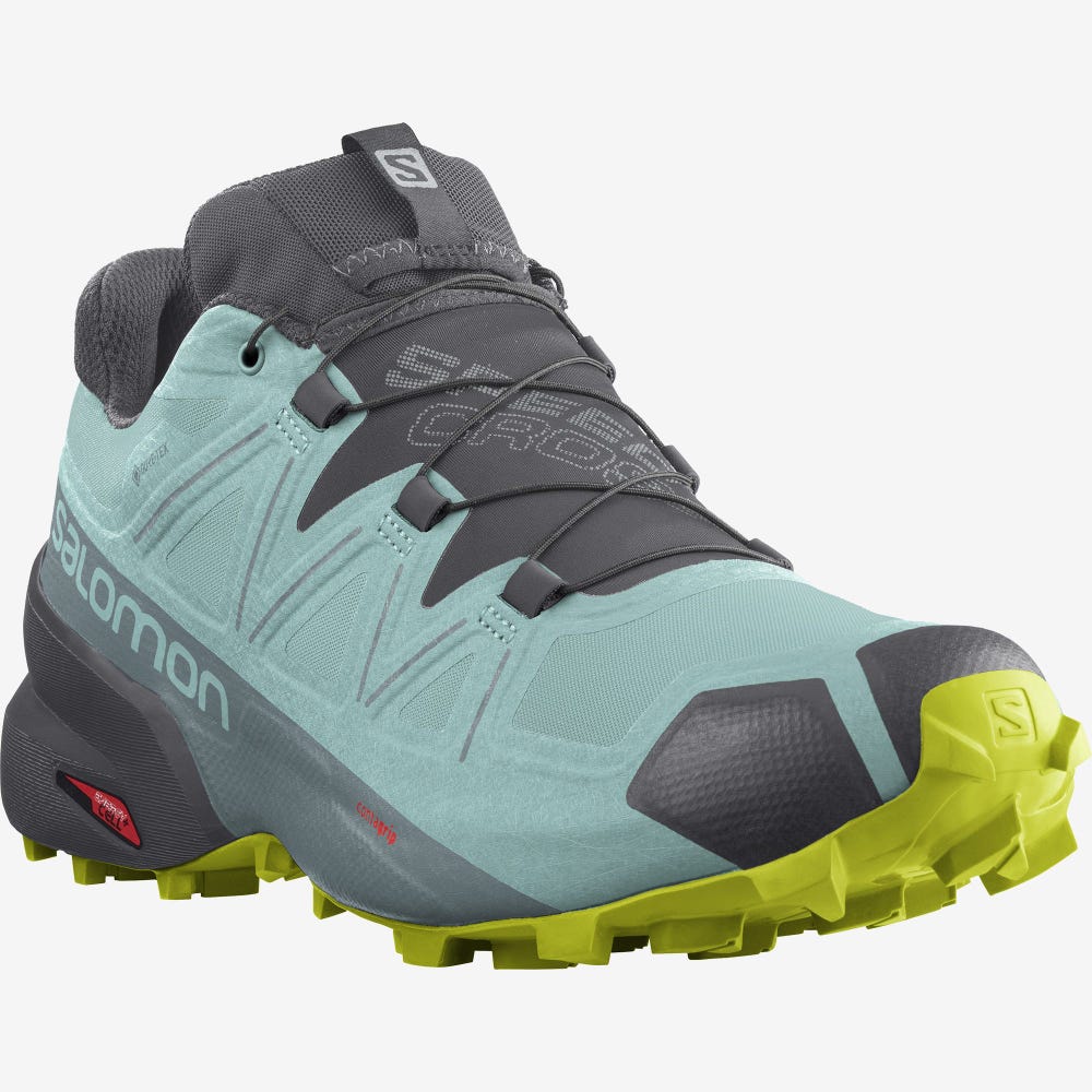 Salomon SPEEDCROSS 5 GORE-TEX Trailrunning Schuhe Damen Türkis | GBT-948012