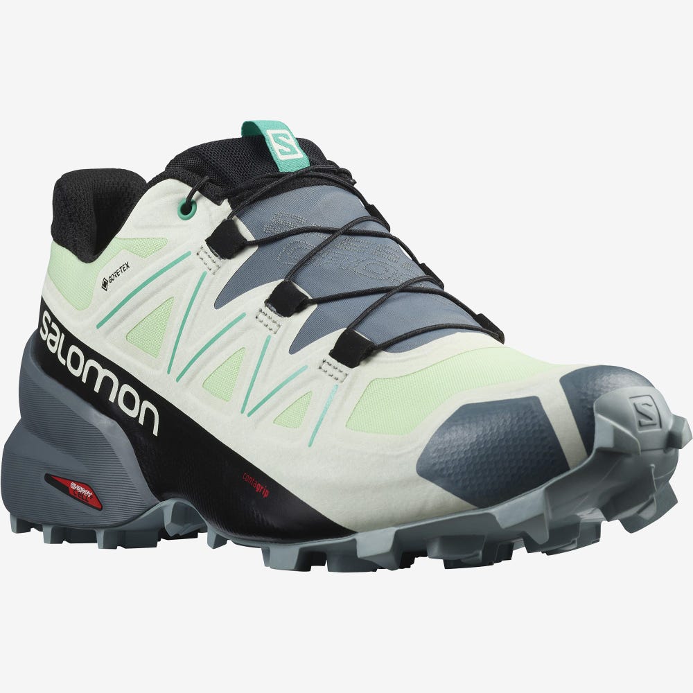 Salomon SPEEDCROSS 5 GORE-TEX Trailrunning Schuhe Damen Grün/PfauenGrün | LUF-168907