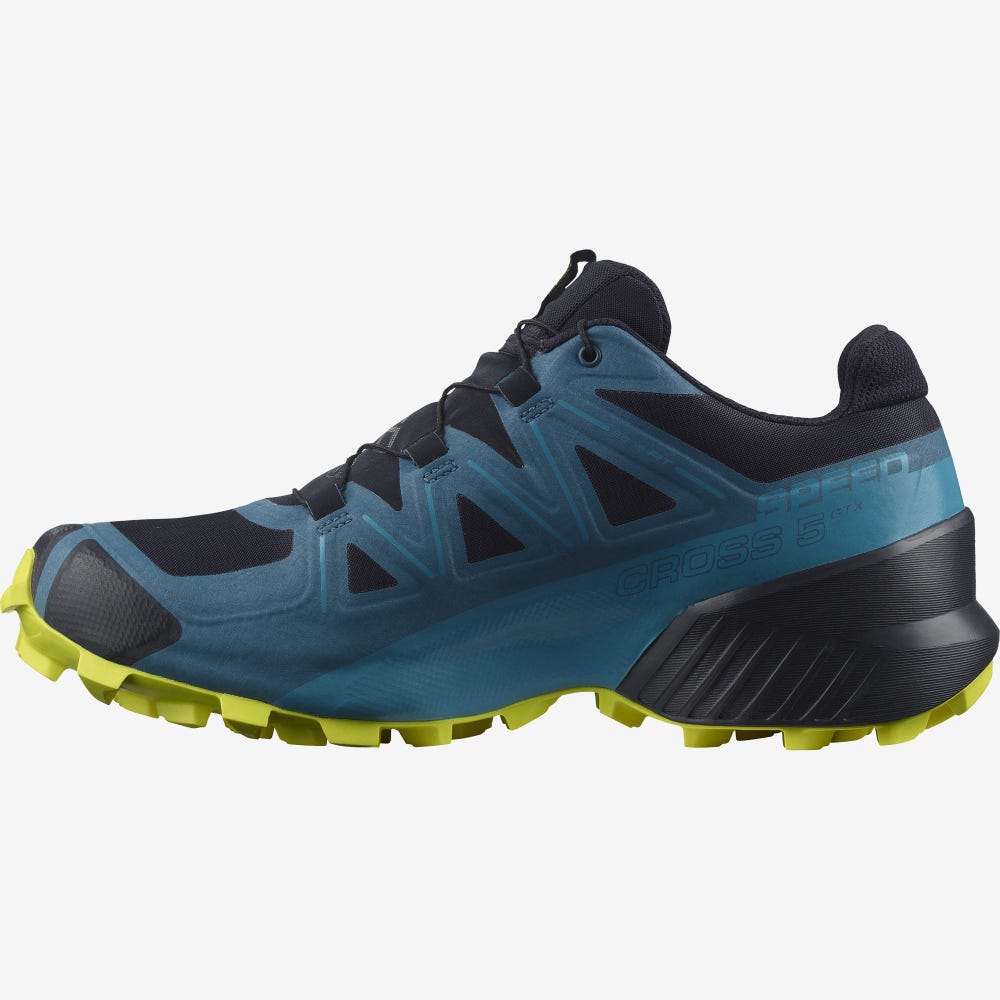 Salomon SPEEDCROSS 5 GORE-TEX Trailrunning Schuhe Herren Navy/Blau | PKF-059264