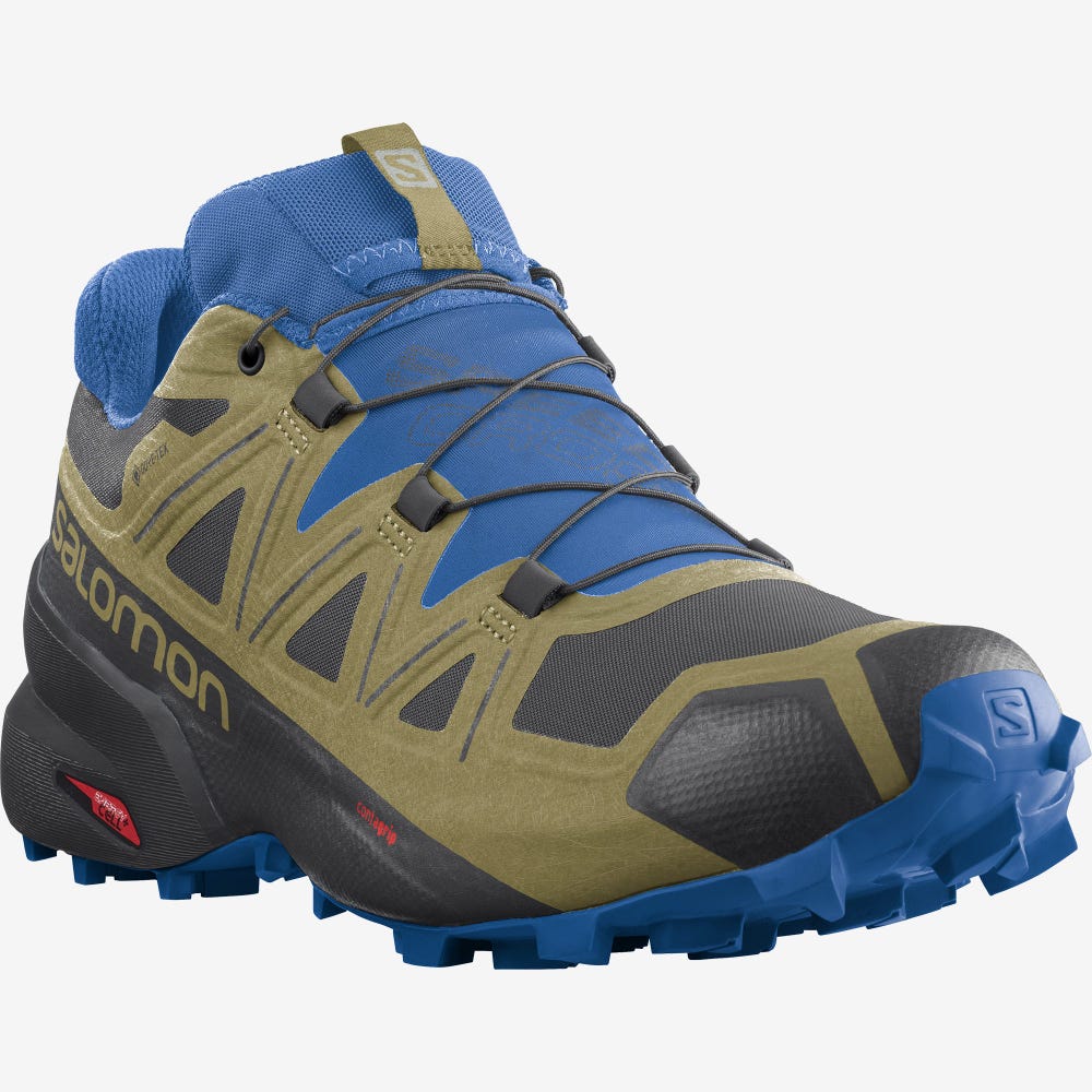 Salomon SPEEDCROSS 5 GORE-TEX Trailrunning Schuhe Herren Schwarz/Grün | PZT-971346