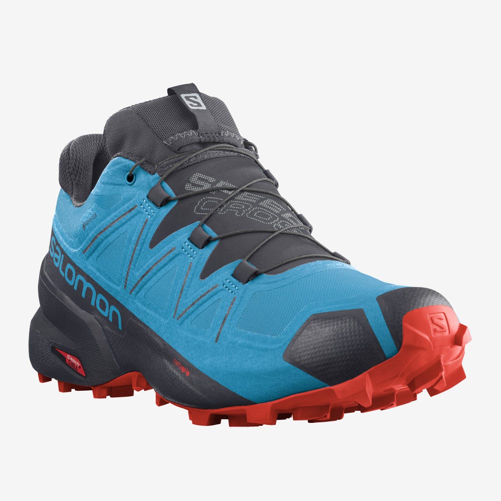 Salomon SPEEDCROSS 5 GORE-TEX Trailrunning Schuhe Herren Blau/Schwarz | UGD-792058