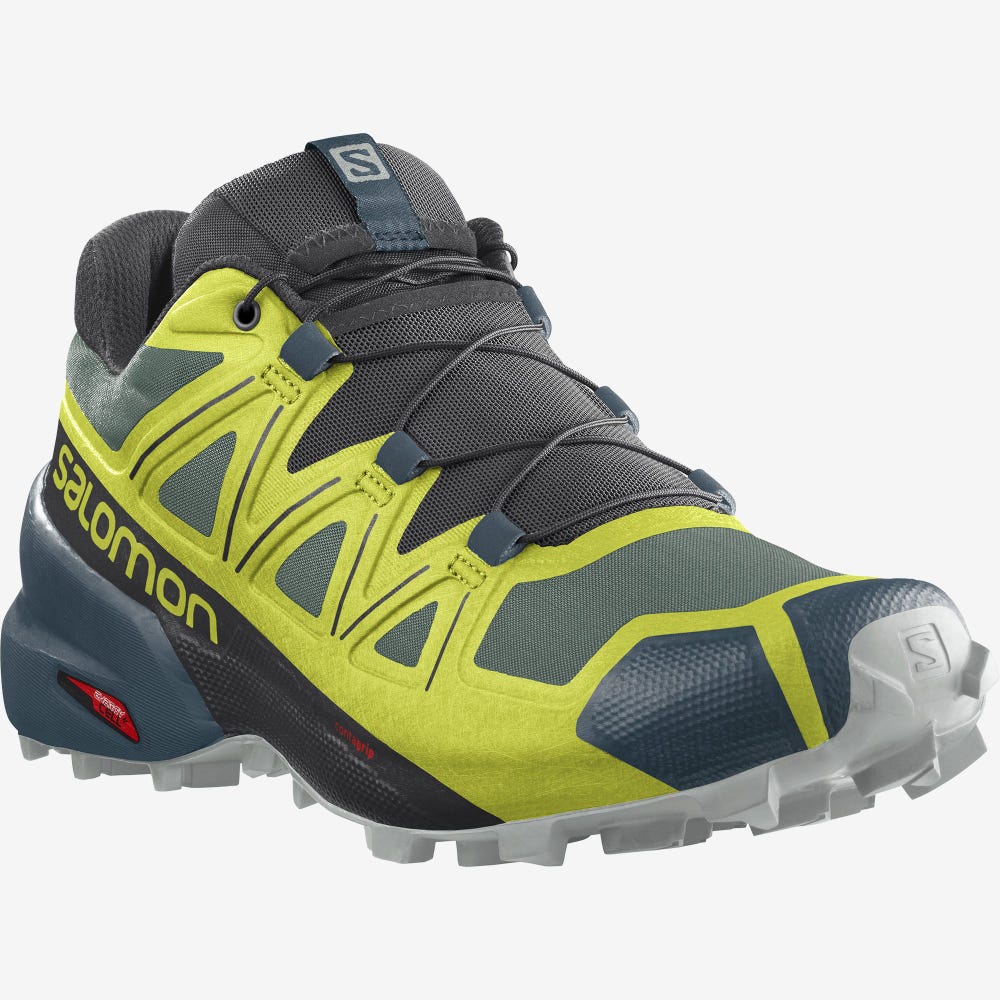 Salomon SPEEDCROSS 5 Trailrunning Schuhe Herren Grün/Schwarz | IYQ-516427