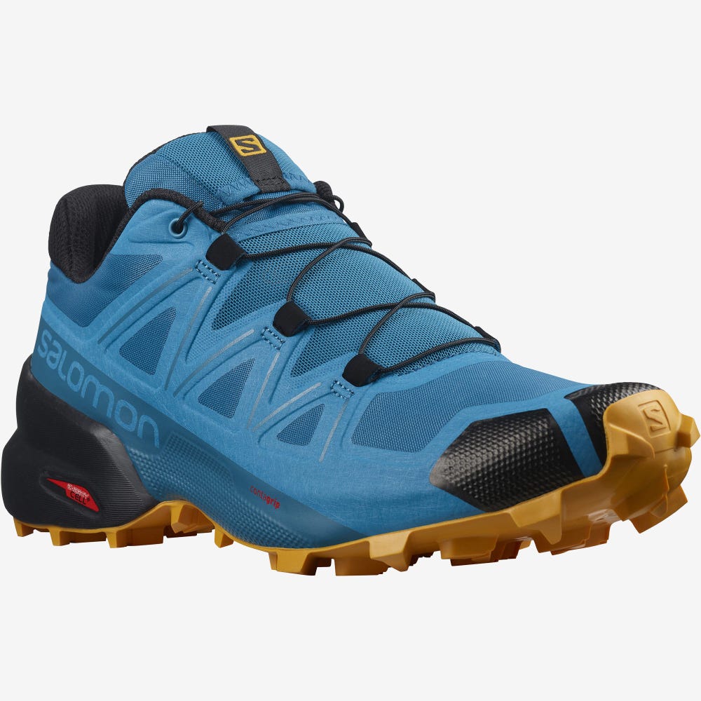 Salomon SPEEDCROSS 5 Trailrunning Schuhe Herren Blau | QJV-367890