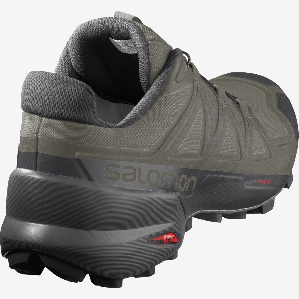 Salomon SPEEDCROSS 5 Trailrunning Schuhe Herren Olivgrün/Schwarz | SKU-103678