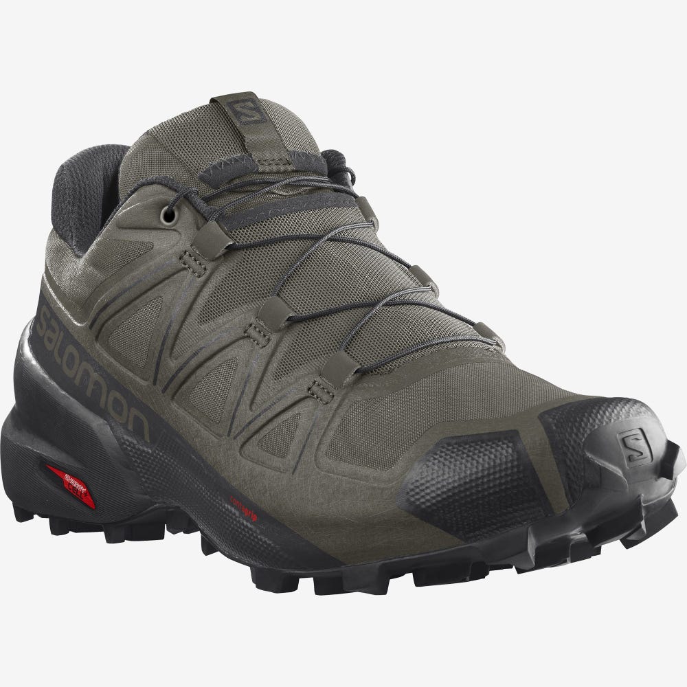 Salomon SPEEDCROSS 5 Trailrunning Schuhe Herren Olivgrün/Schwarz | SKU-103678