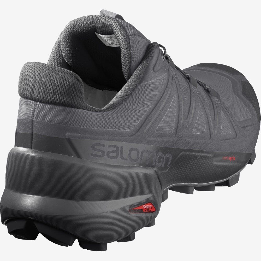 Salomon SPEEDCROSS 5 Trailrunning Schuhe Herren Grau/Schwarz | UHW-826051