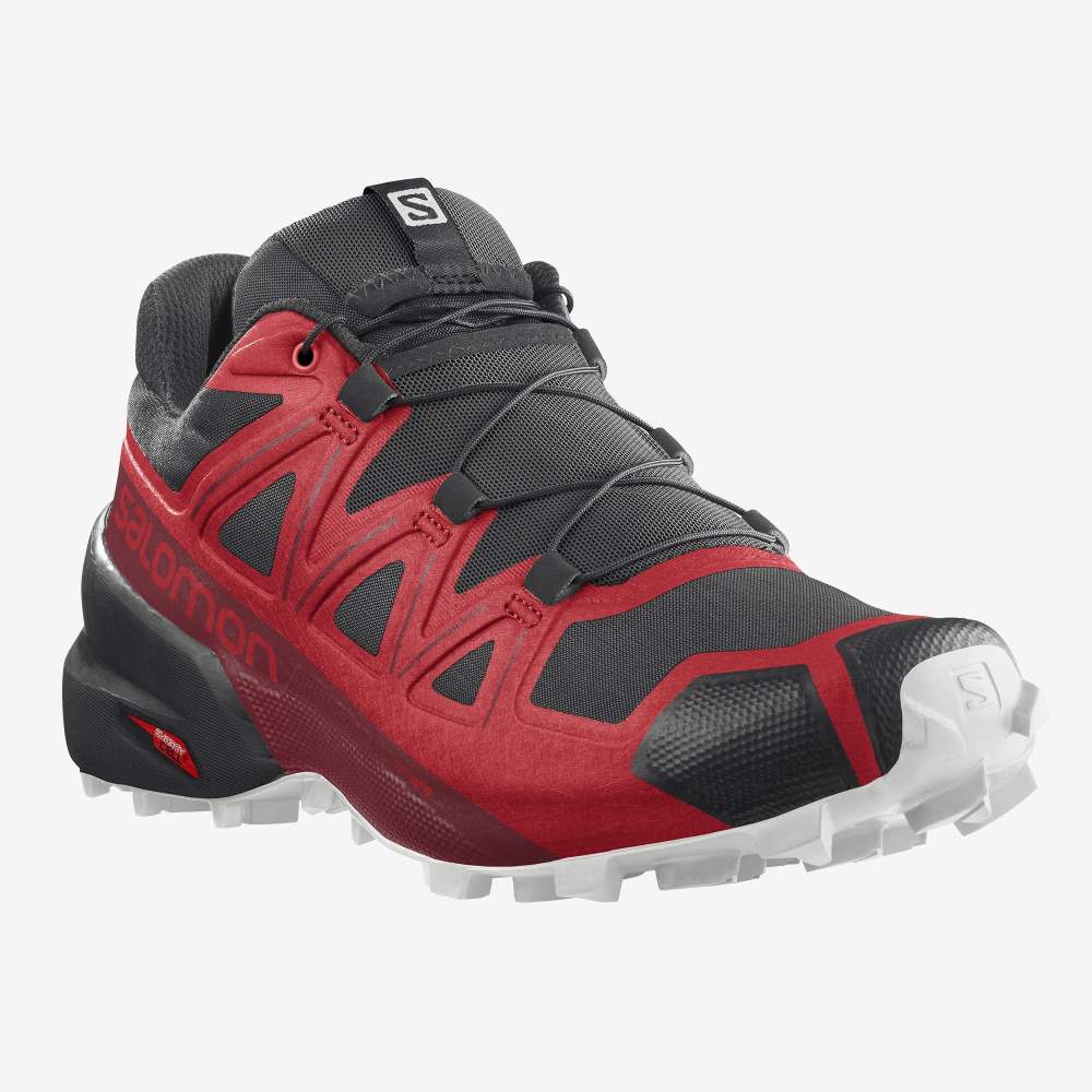 Salomon SPEEDCROSS 5 Trailrunning Schuhe Herren Schwarz/Rot/Rot | XGN-072364