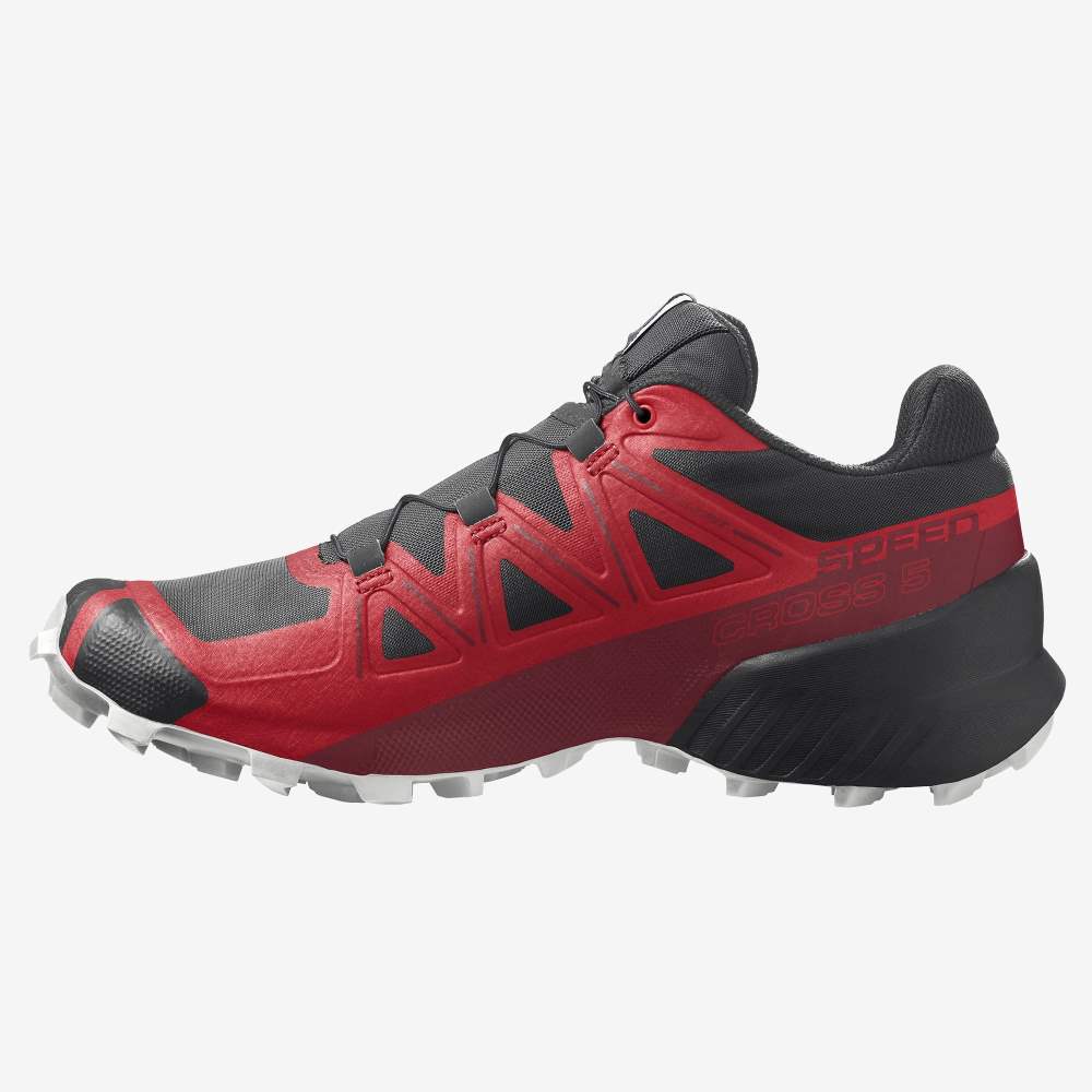 Salomon SPEEDCROSS 5 Trailrunning Schuhe Herren Schwarz/Rot/Rot | XGN-072364