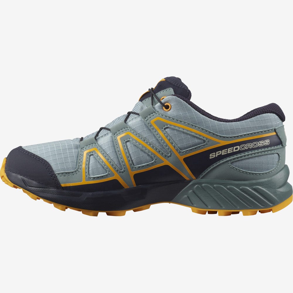 Salomon SPEEDCROSS CLIMASALOMON™ WATERPROOF Trailrunning Schuhe Kinder Grün | FLE-358946