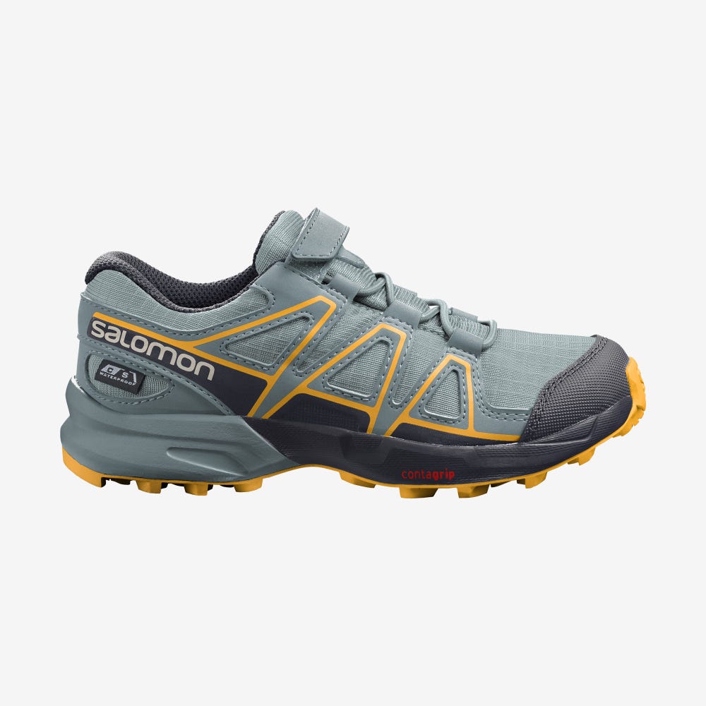 Salomon SPEEDCROSS CLIMASALOMON™ WATERPROOF Trailrunning Schuhe Kinder Grün | HQY-839526