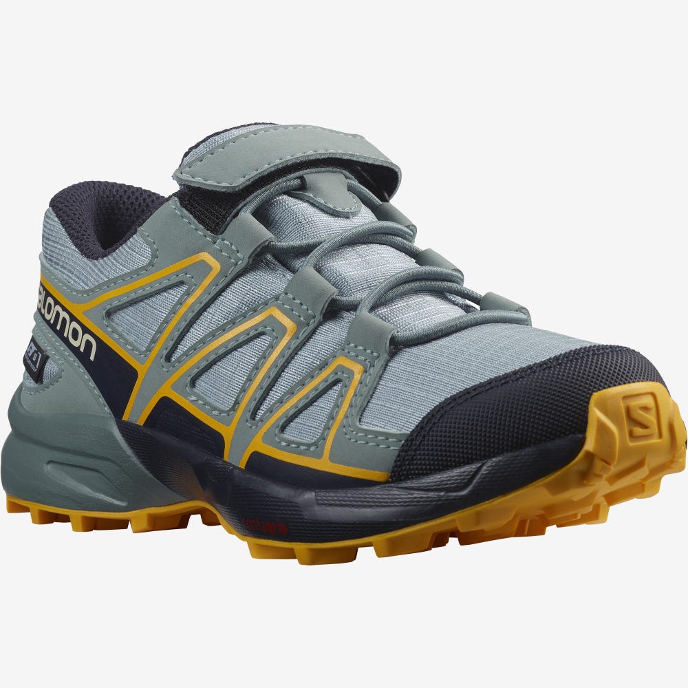 Salomon SPEEDCROSS CLIMASALOMON™ WATERPROOF Trailrunning Schuhe Kinder Grün | HQY-839526