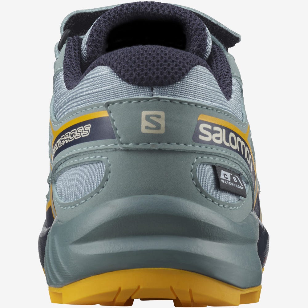 Salomon SPEEDCROSS CLIMASALOMON™ WATERPROOF Trailrunning Schuhe Kinder Grün | HQY-839526