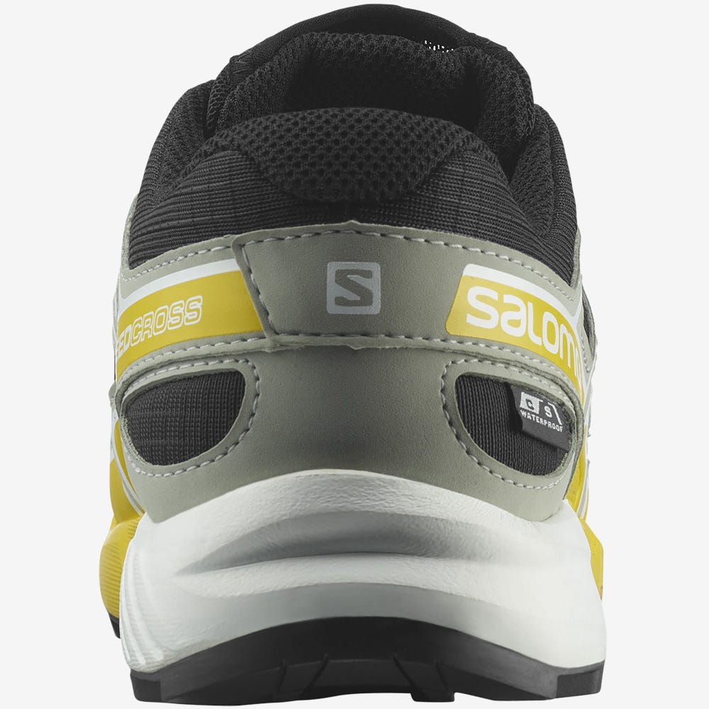 Salomon SPEEDCROSS CLIMASALOMON™ WATERPROOF Wanderschuhe Kinder Schwarz/Zitrone | PNH-673540