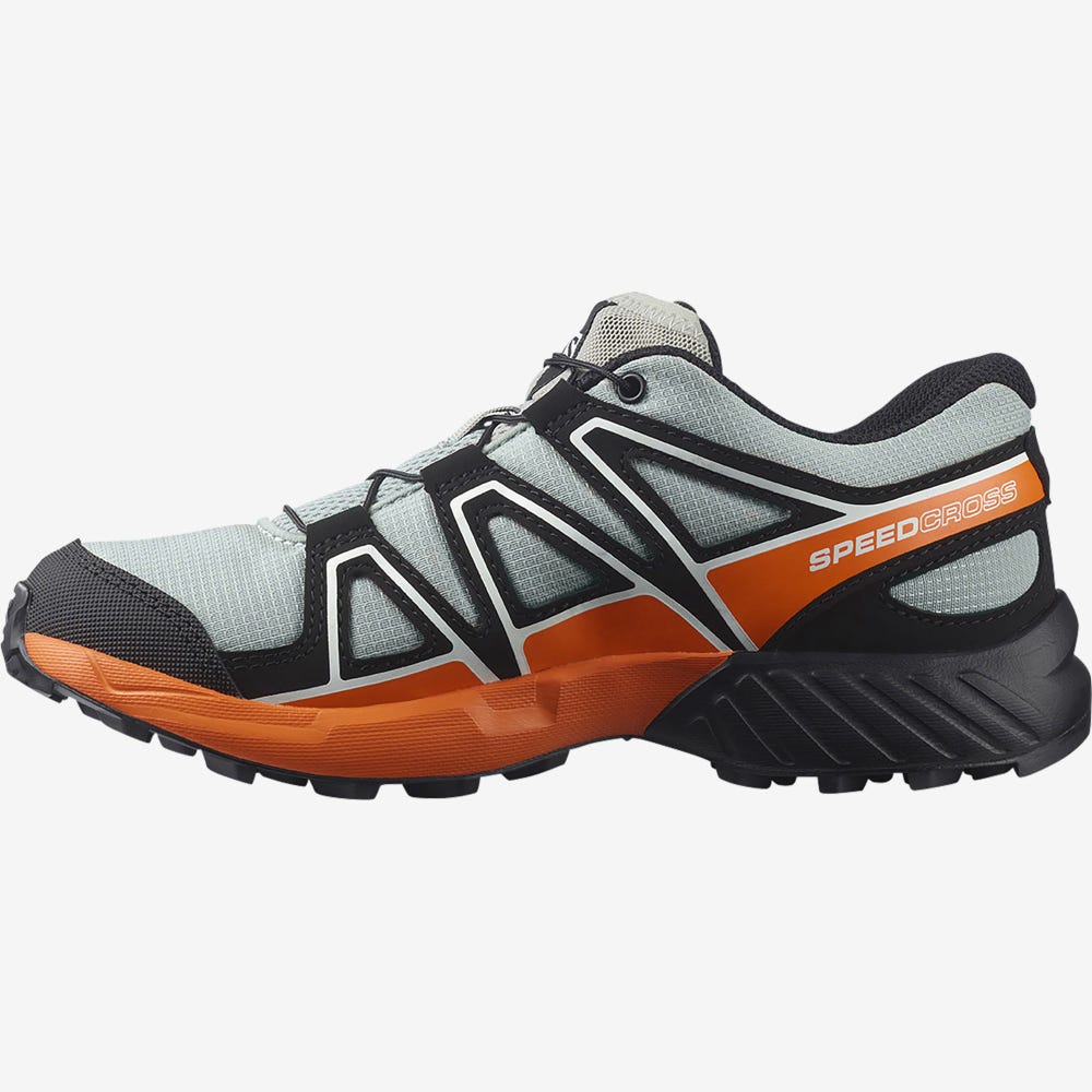 Salomon SPEEDCROSS Trailrunning Schuhe Kinder Grün/Schwarz/Orange | LKD-754108