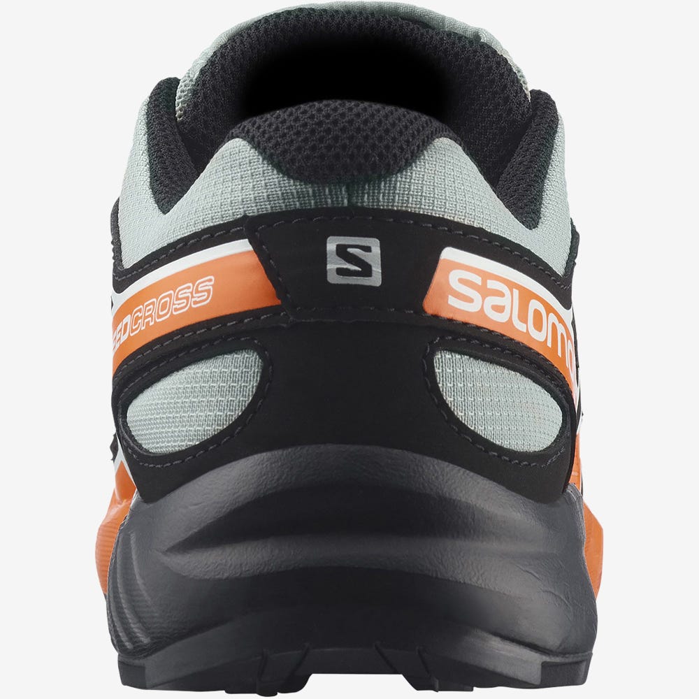 Salomon SPEEDCROSS Wanderschuhe Kinder Grün/Schwarz/Orange | DYB-714289