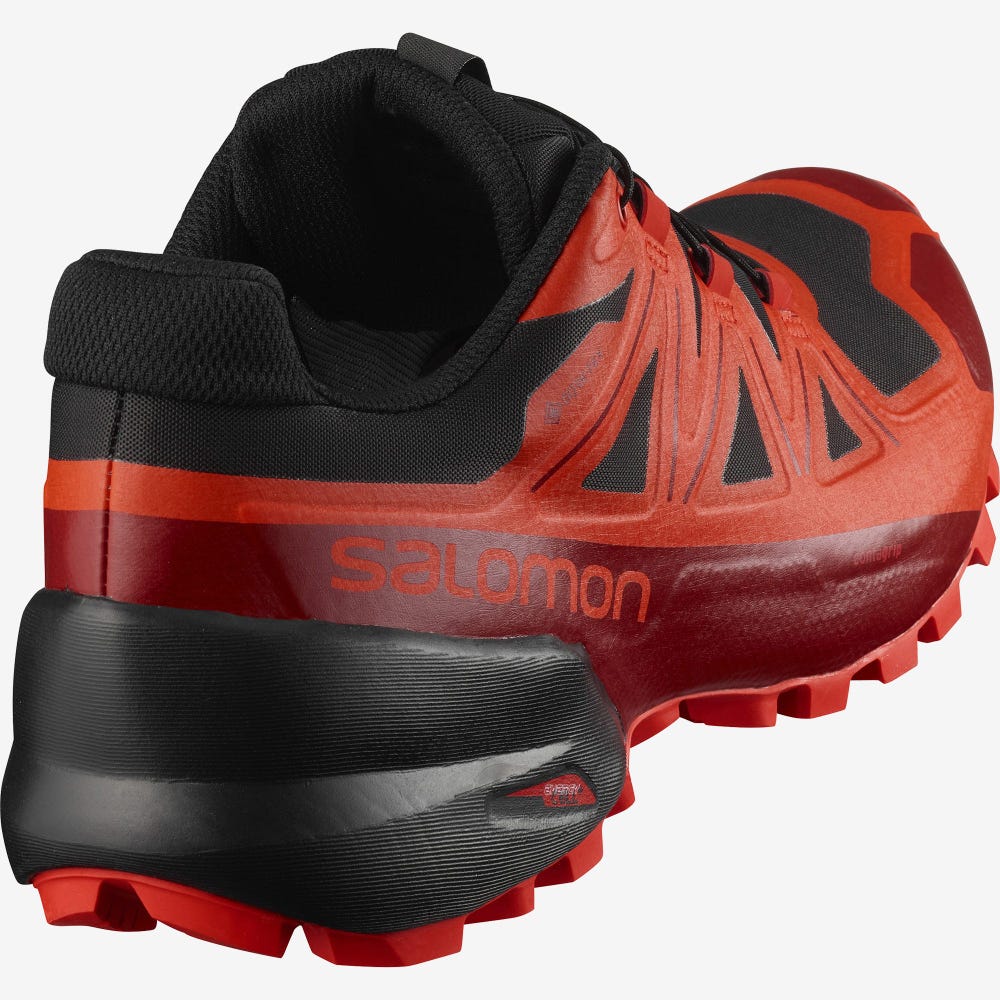 Salomon SPIKECROSS 5 GORE-TEX Trailrunning Schuhe Herren Schwarz/Rot/Rot | LGF-459823