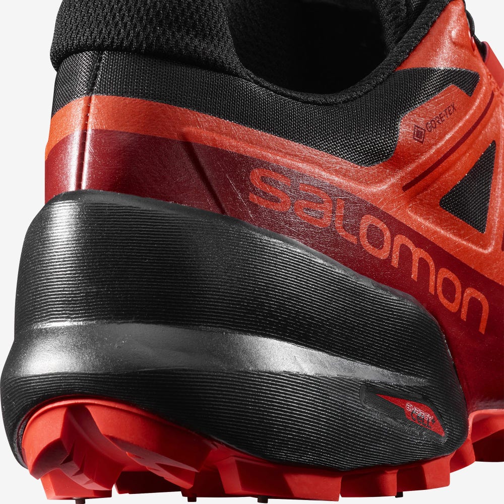 Salomon SPIKECROSS 5 GORE-TEX Trailrunning Schuhe Herren Schwarz/Rot/Rot | LGF-459823