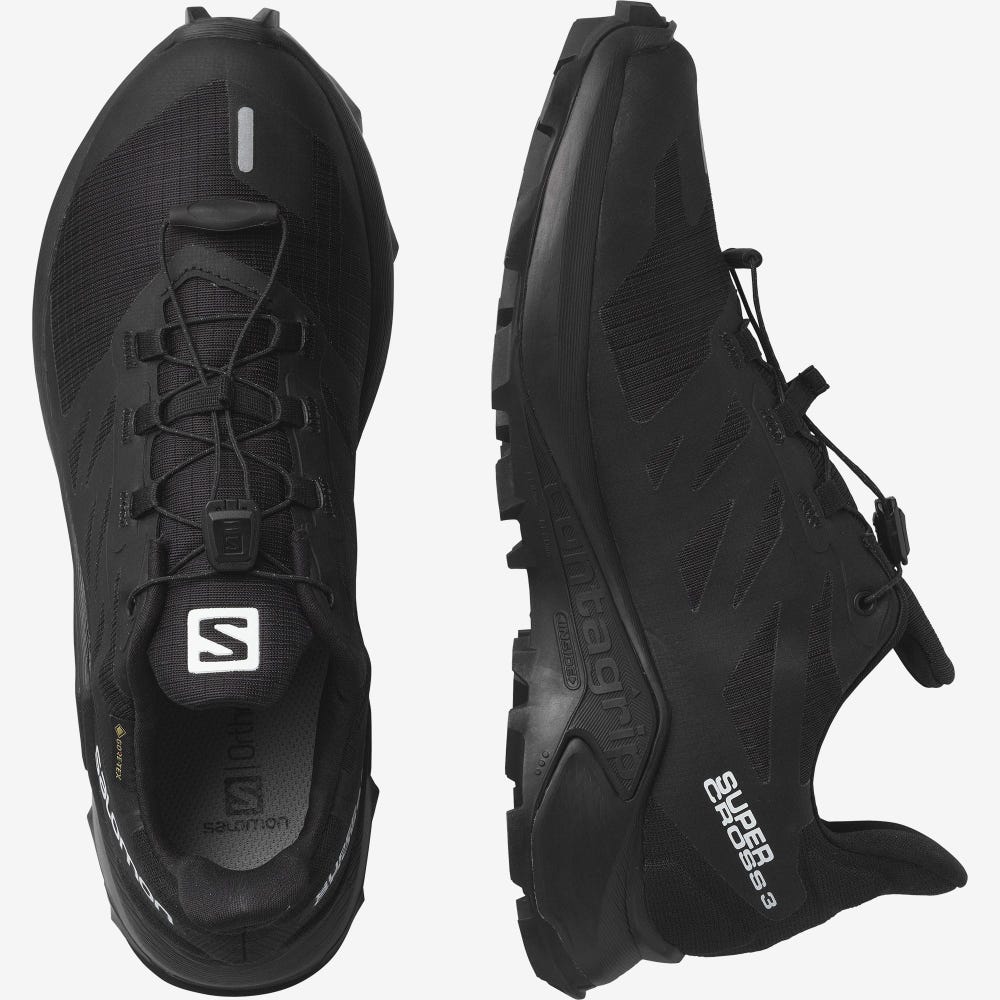 Salomon SUPERCROSS 3 GORE-TEX Trailrunning Schuhe Damen Schwarz | AKS-561928