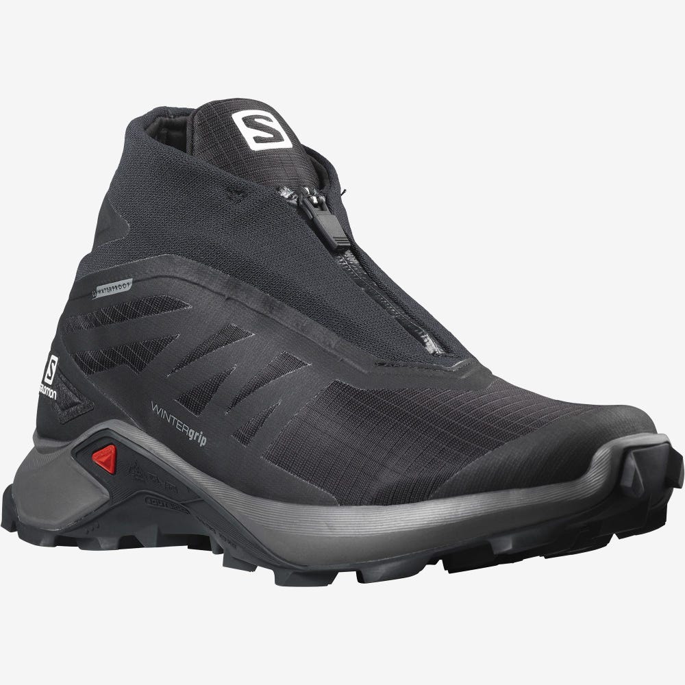 Salomon SUPERCROSS WINTER CLIMASALOMON™ WATERPROOF Trailrunning Schuhe Herren Schwarz | OVK-261938