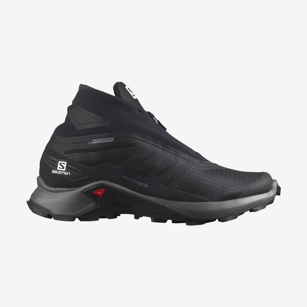 Salomon SUPERCROSS WINTER CLIMASALOMON™ WATERPROOF Trailrunning Schuhe Herren Schwarz | OVK-261938