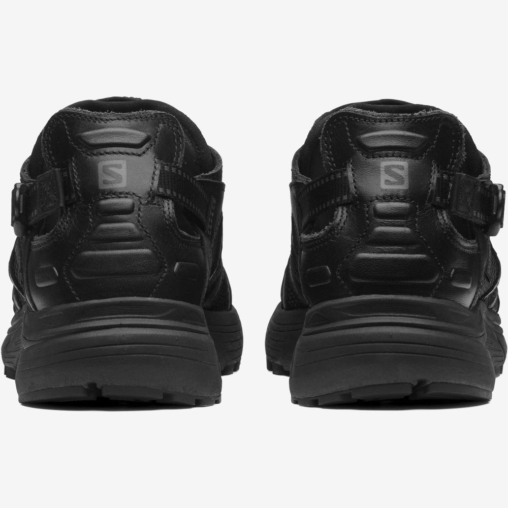 Salomon TECHSONIC LEATHER ADVANCED Sneaker Damen Schwarz | VCG-645732