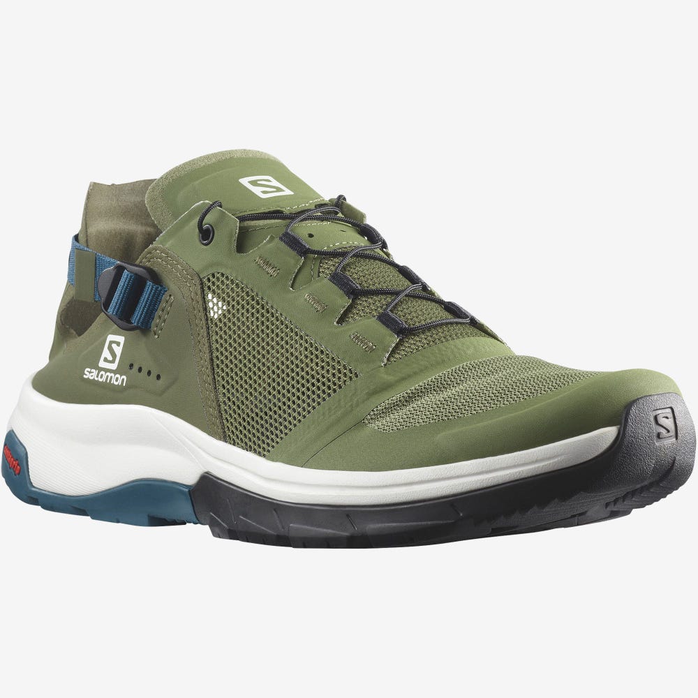 Salomon TECH AMPHIB 4 Wasserschuhe Herren Olivgrün/Blau | UDM-536481