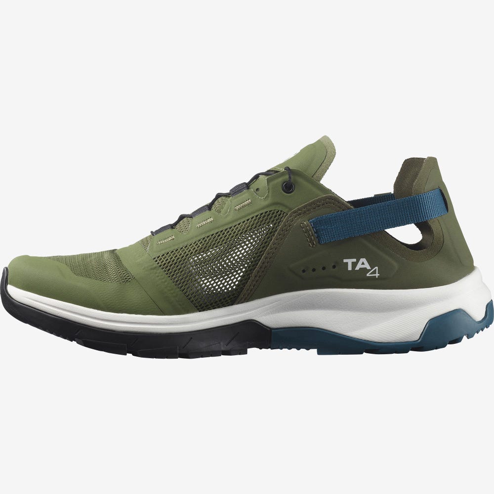 Salomon TECH AMPHIB 4 Wasserschuhe Herren Olivgrün/Blau | UDM-536481