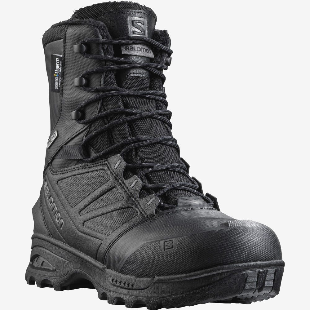 Salomon TOUNDRA FORCES CLIMASALOMON™ WATERPROOF Taktische Stiefel Herren Schwarz | LUS-754029