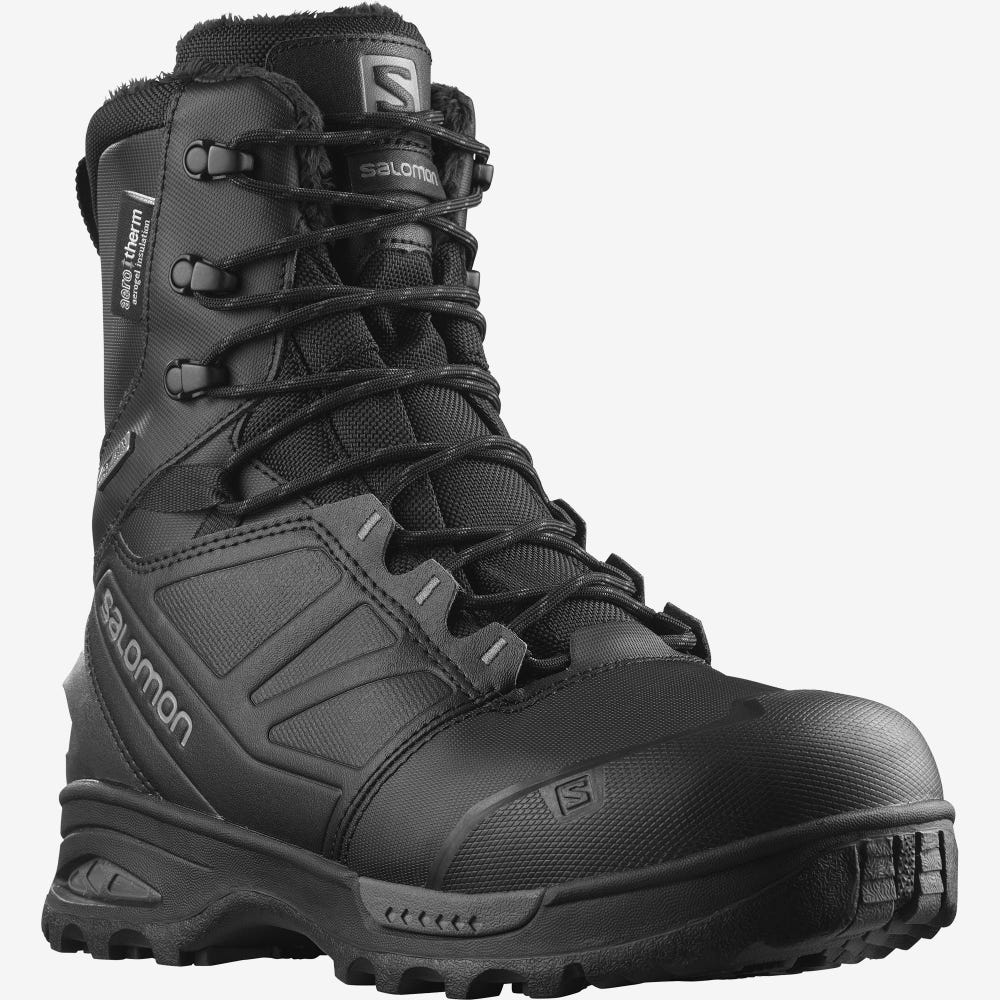 Salomon TOUNDRA PRO CLIMASALOMON™ WATERPROOF Winterstiefel Herren Schwarz | WOI-936471