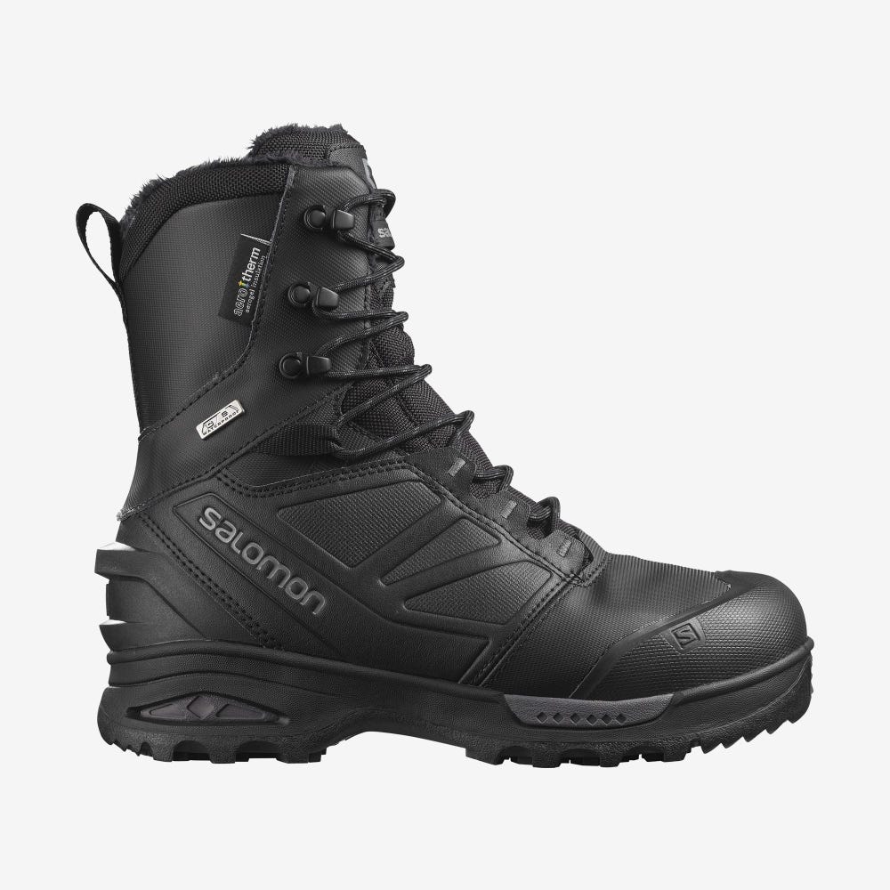 Salomon TOUNDRA PRO CLIMASALOMON™ WATERPROOF Winterstiefel Herren Schwarz | WOI-936471