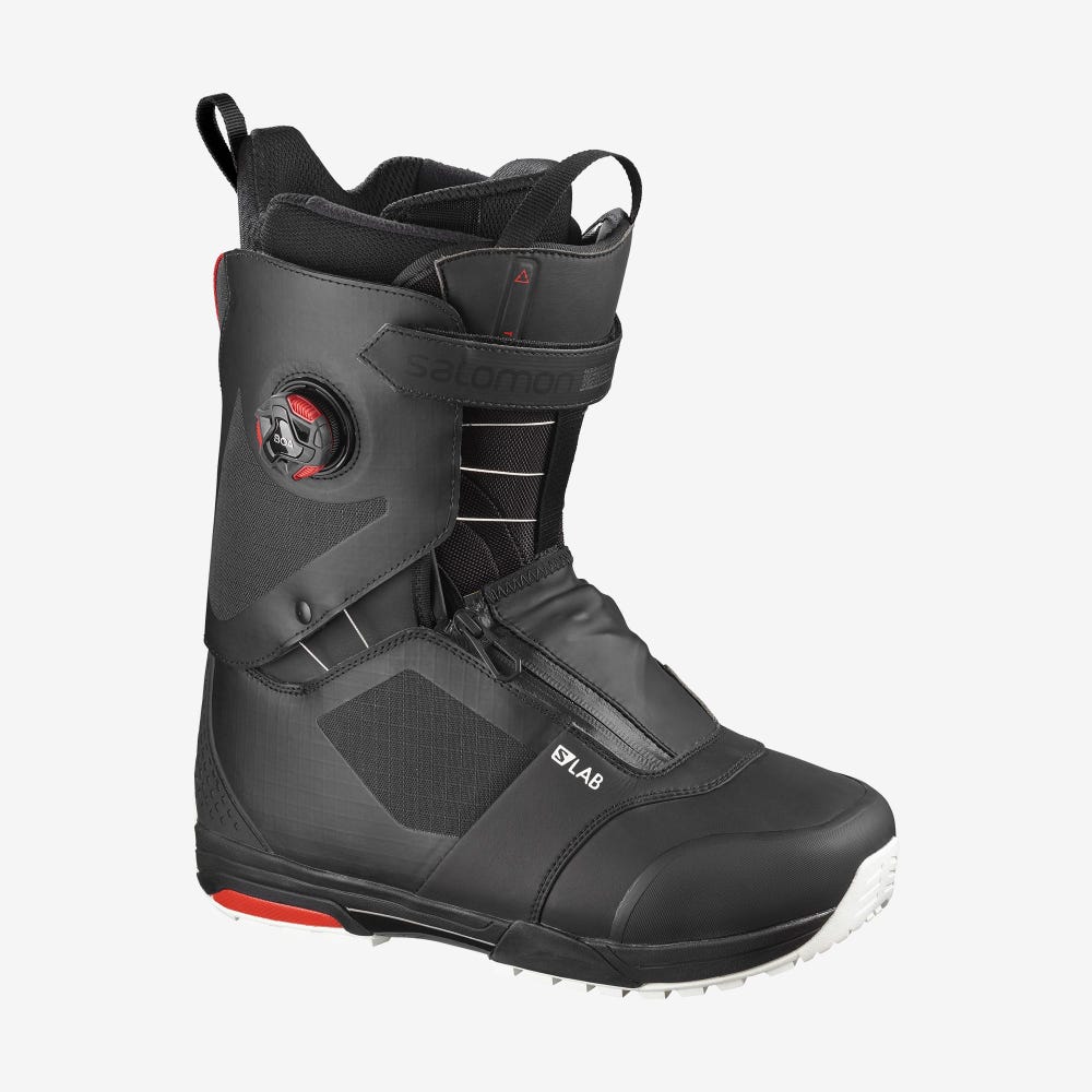 Salomon TREK S/LAB Snowboard-stiefel Herren Schwarz/Rot/Schwarz | YQT-926718