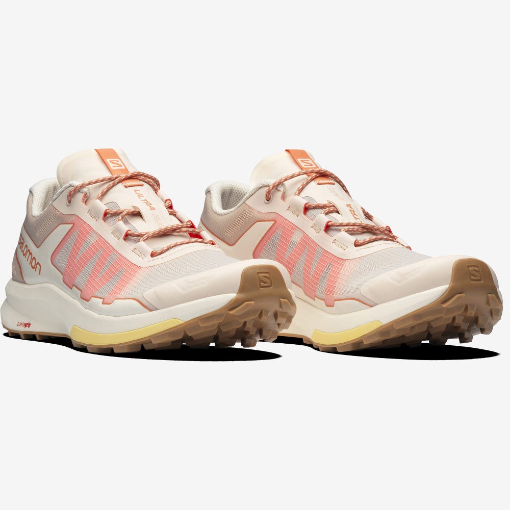 Salomon ULTRA RAID Sneaker Damen Beige/HellBraun/Orange | DRN-024385