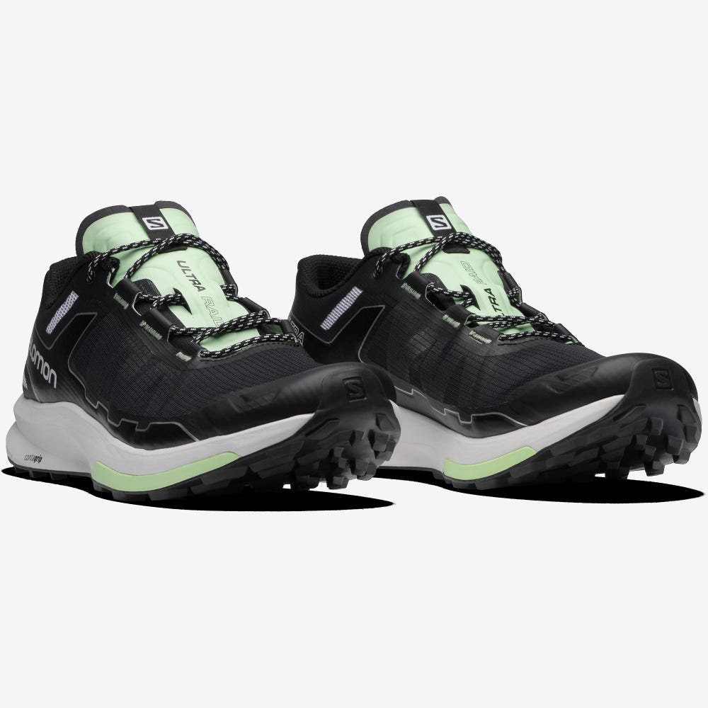 Salomon ULTRA RAID Sneaker Damen Schwarz/Weiß/Grün | ENW-021378