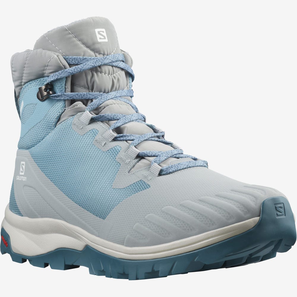 Salomon VAYA BLAZE THINSULATE™ CLIMASALOMON™ WATERPROOF Wanderschuhe Damen Blau | MIQ-385471