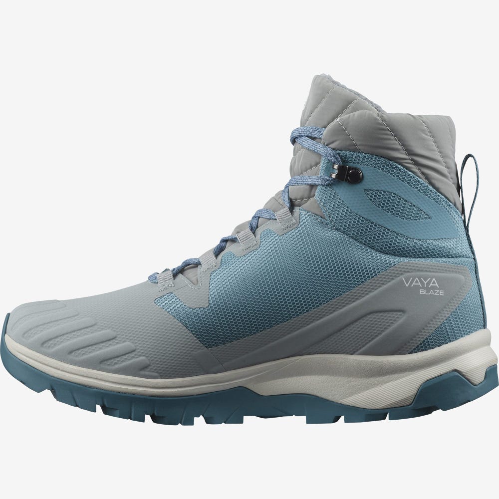 Salomon VAYA BLAZE THINSULATE™ CLIMASALOMON™ WATERPROOF Wanderschuhe Damen Blau | MIQ-385471