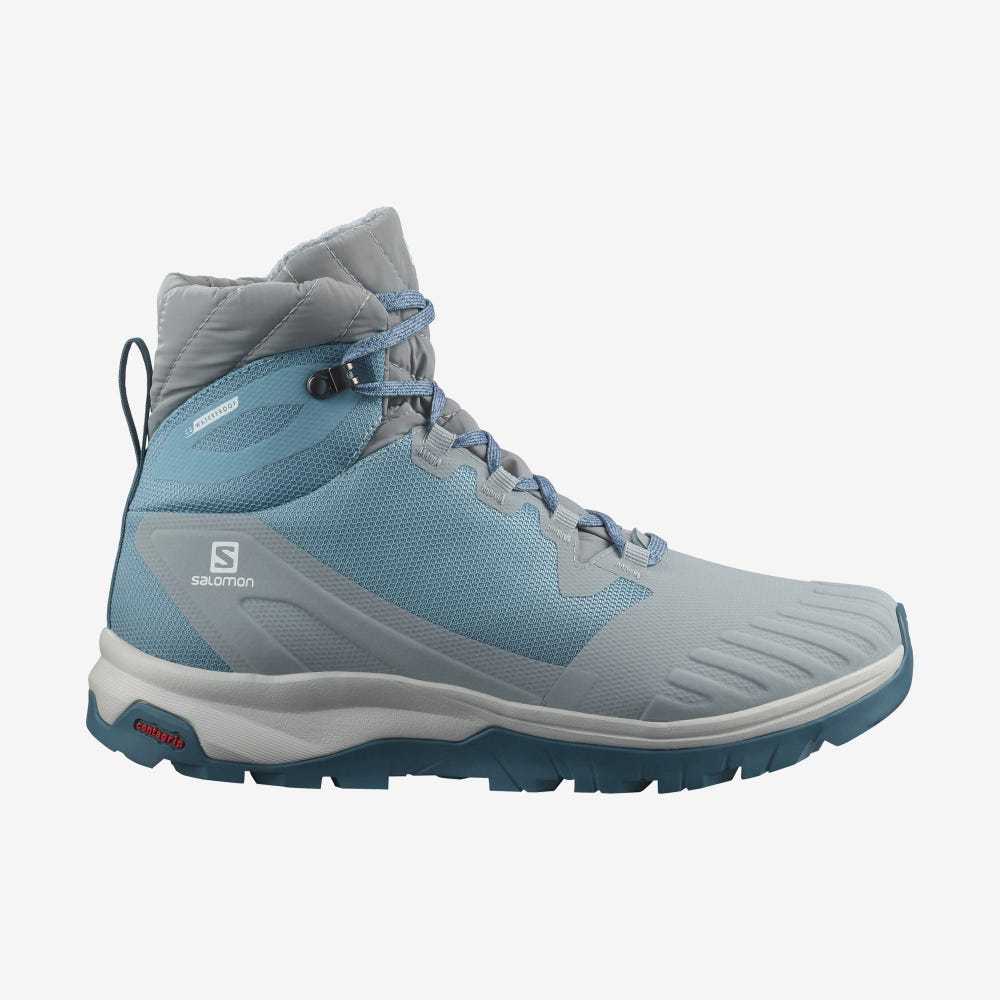 Salomon VAYA BLAZE THINSULATE™ CLIMASALOMON™ WATERPROOF Winterschuhe Damen Blau | QMI-563491