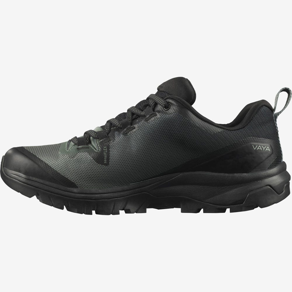 Salomon VAYA GORE-TEX Wanderschuhe Damen Schwarz/Grün/Schwarz | CVR-792415