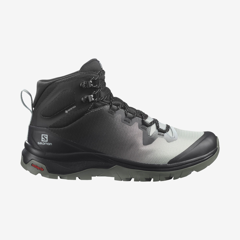 Salomon VAYA MID GORE-TEX Wanderschuhe Damen HellTürkis Grau | NFG-946182