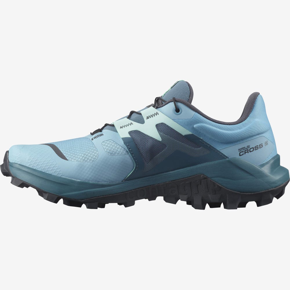 Salomon WILDCROSS 2 Trailrunning Schuhe Damen Blau | COX-357680