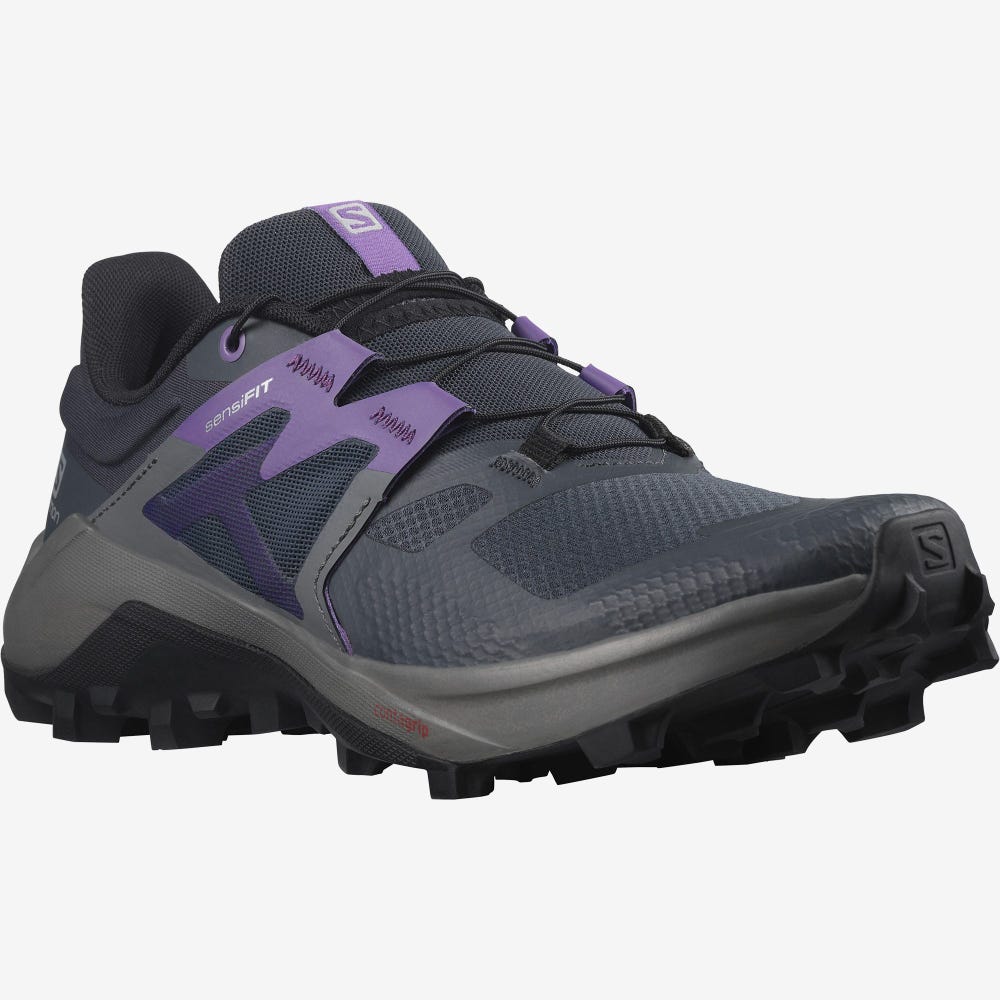 Salomon WILDCROSS 2 Trailrunning Schuhe Damen Königsblau Lila | DNL-420957