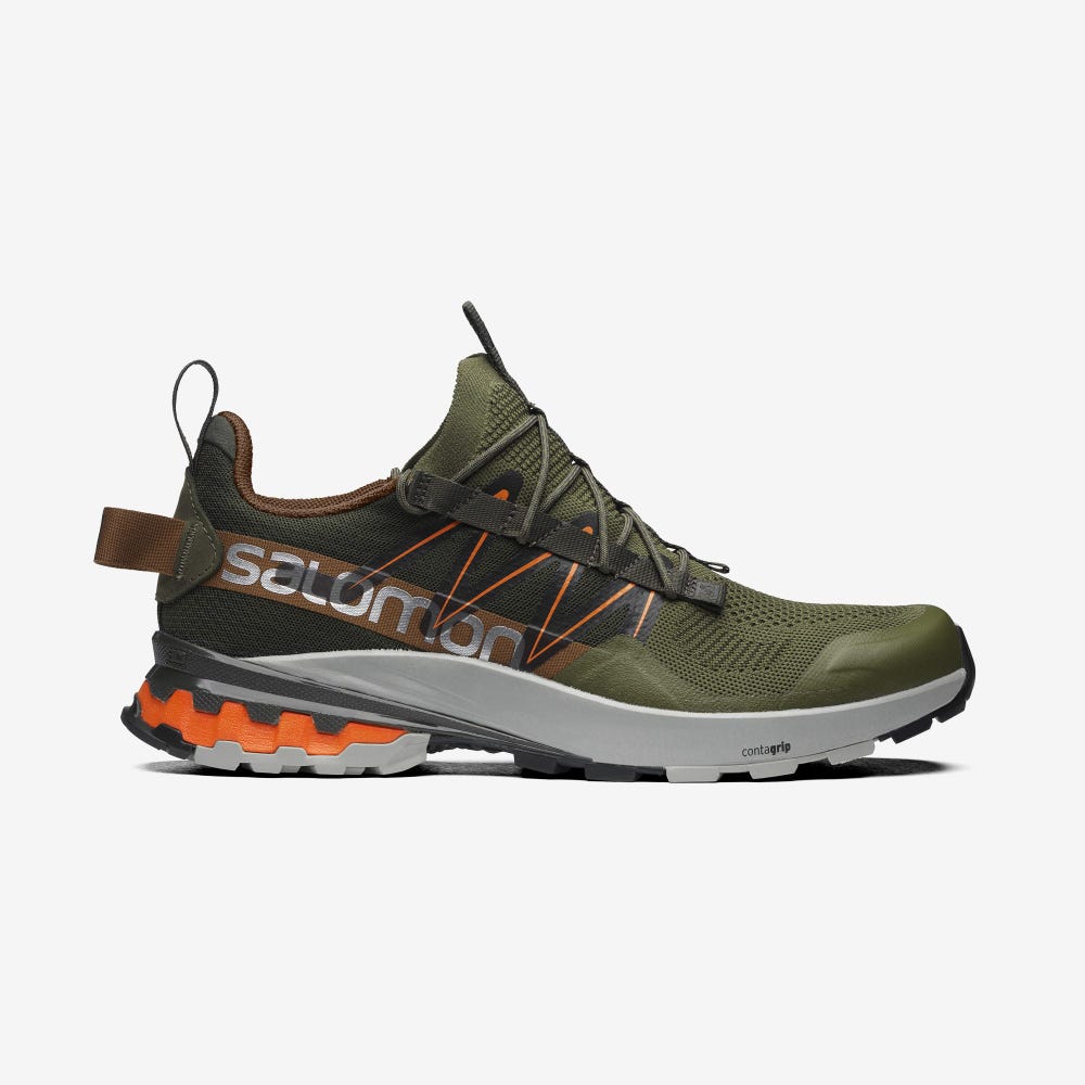 Salomon XA COVER Sneaker Herren Olivgrün/Orange | ZNM-648951