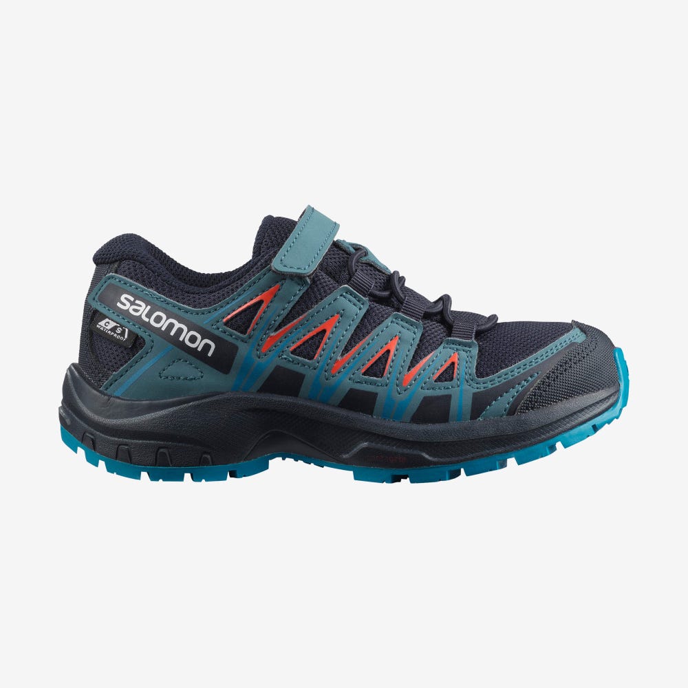 Salomon XA PRO 3D CSWP K Trailrunning Schuhe Kinder Navy/Blau | NKG-549721