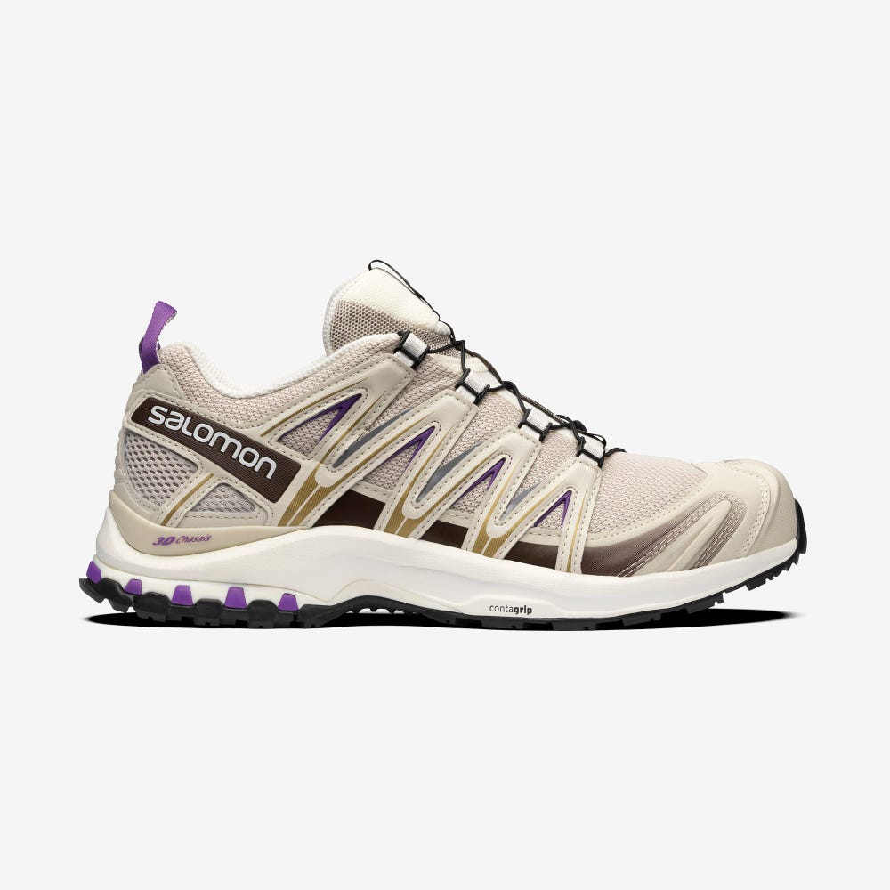 Salomon XA PRO 3D Sneaker Damen Beige/Schokolade/Königsblau Lila | GFS-089531