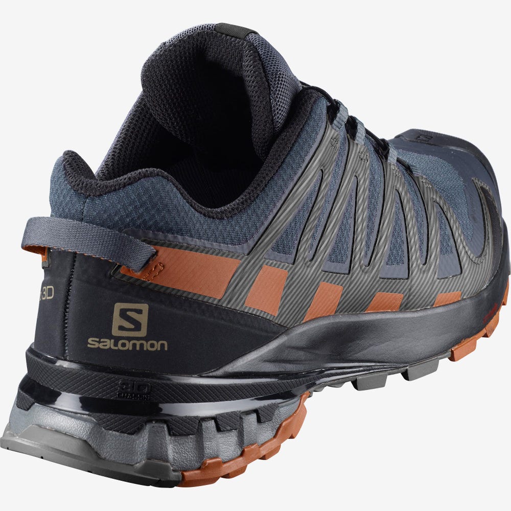 Salomon XA PRO 3D V8 GORE-TEX WIDE Wanderschuhe Herren Grau/Schwarz | XTO-180637