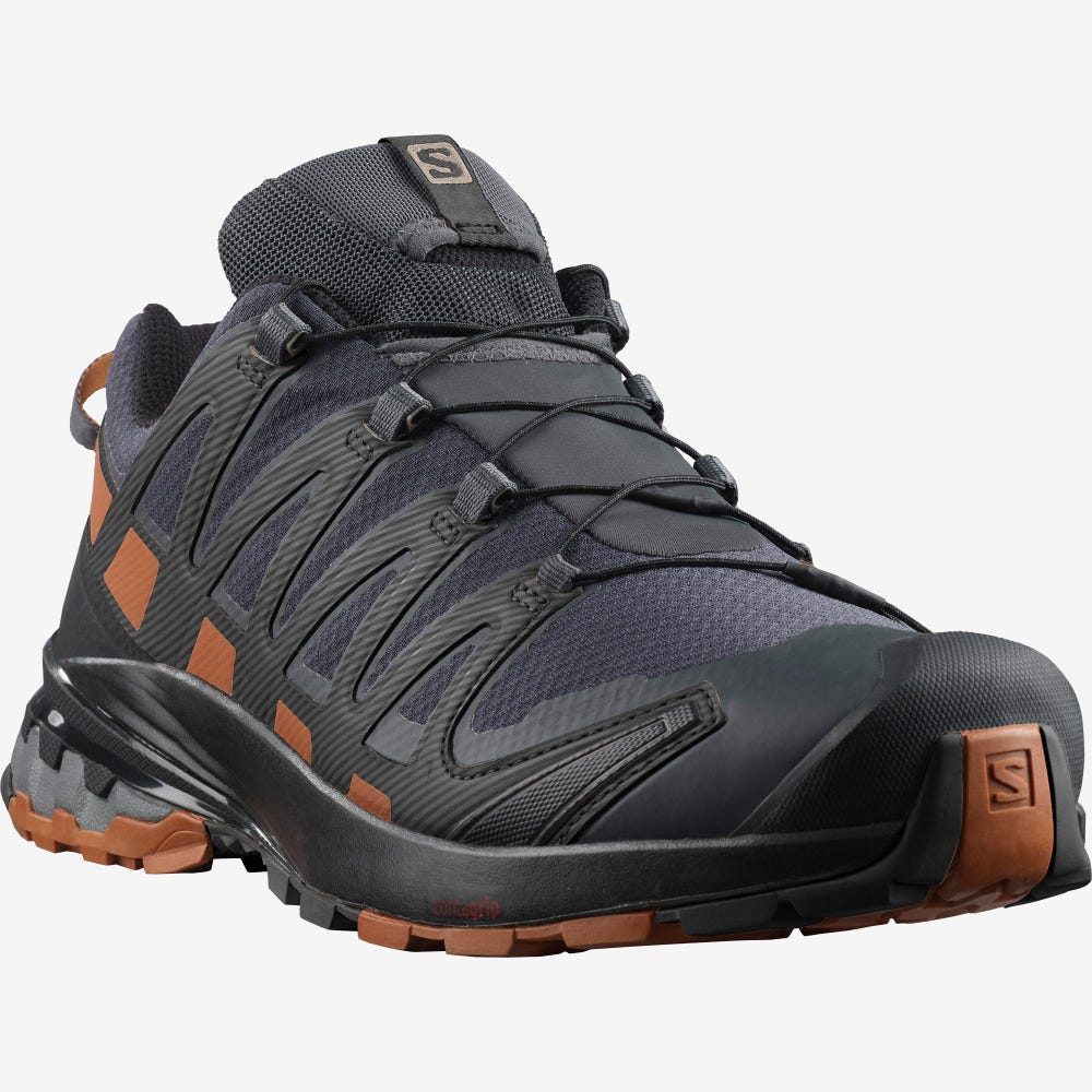 Salomon XA PRO 3D V8 GORE-TEX WIDE Wanderschuhe Herren Grau/Schwarz | XTO-180637