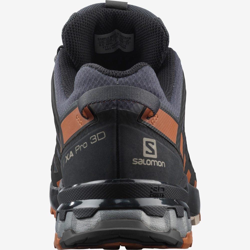 Salomon XA PRO 3D V8 GORE-TEX WIDE Wanderschuhe Herren Grau/Schwarz | XTO-180637