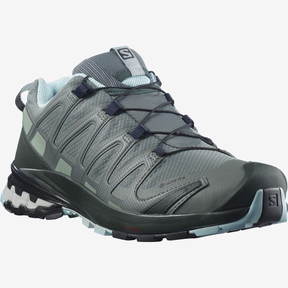 Salomon XA PRO 3D v8 GORE-TEX Trailrunning Schuhe Damen Grün/Türkis | FWV-471905