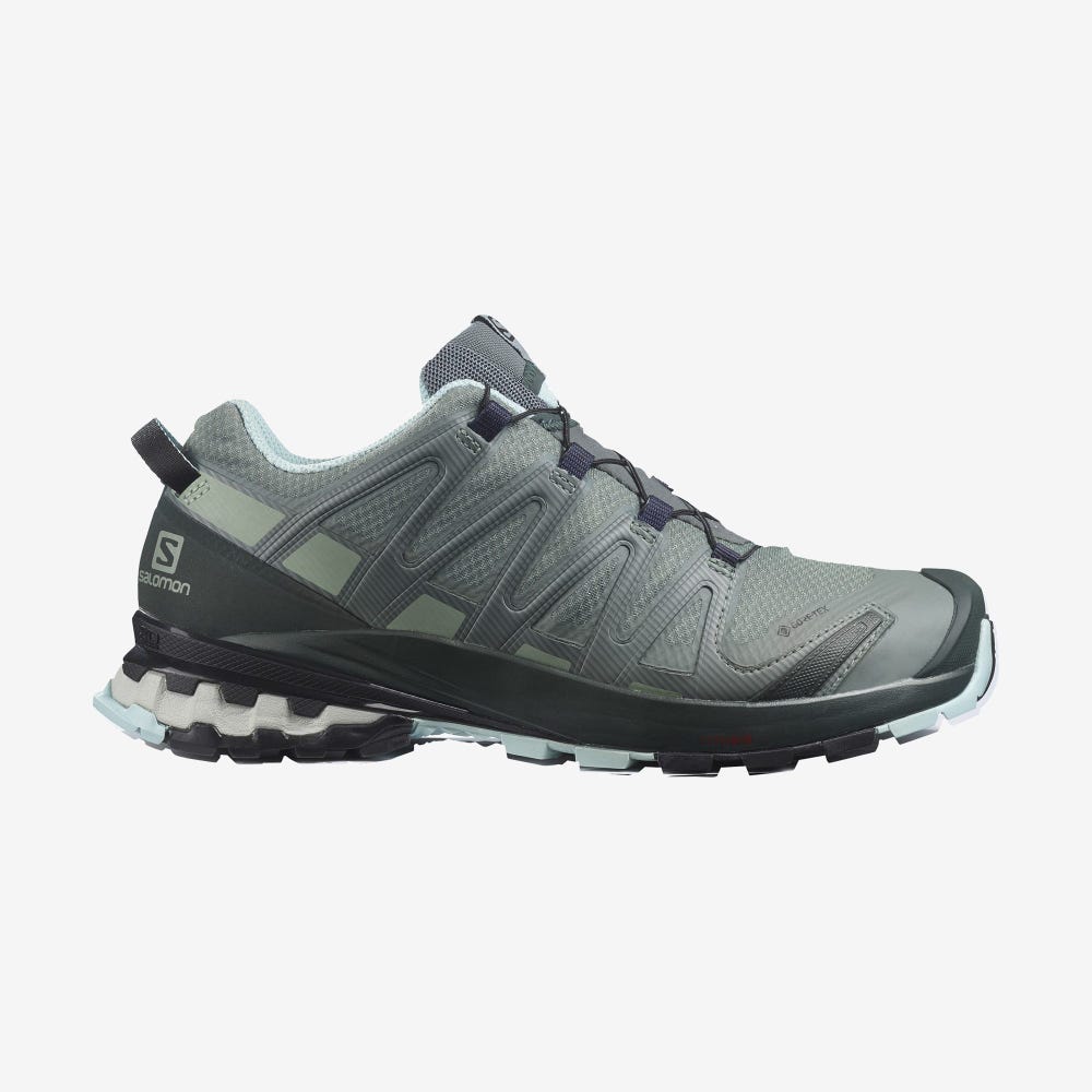 Salomon XA PRO 3D v8 GORE-TEX Trailrunning Schuhe Damen Grün/Türkis | FWV-471905