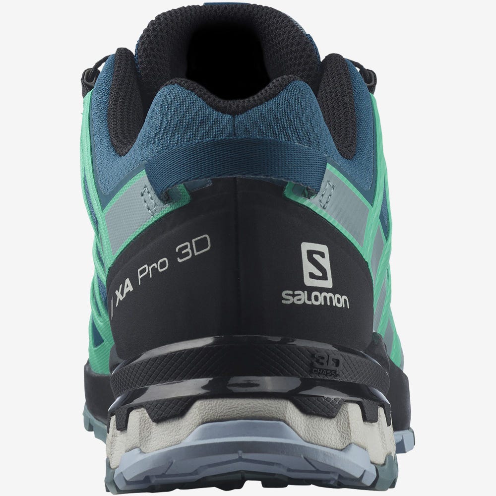 Salomon XA PRO 3D v8 GORE-TEX Trailrunning Schuhe Damen Blau/Mintfarben | SUD-876914